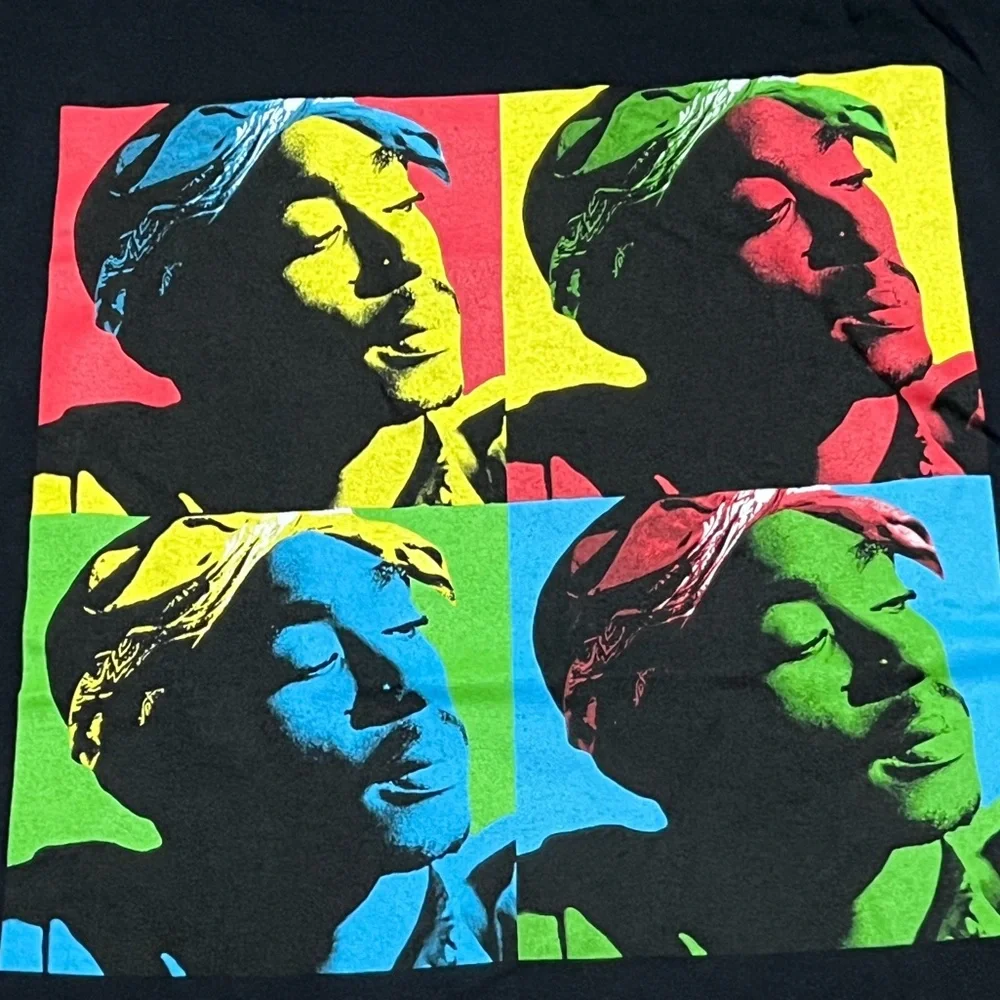 2Pac Tupac Shakur men’s Black Graphic T-Shirt‎ rapper rap music size 2XL